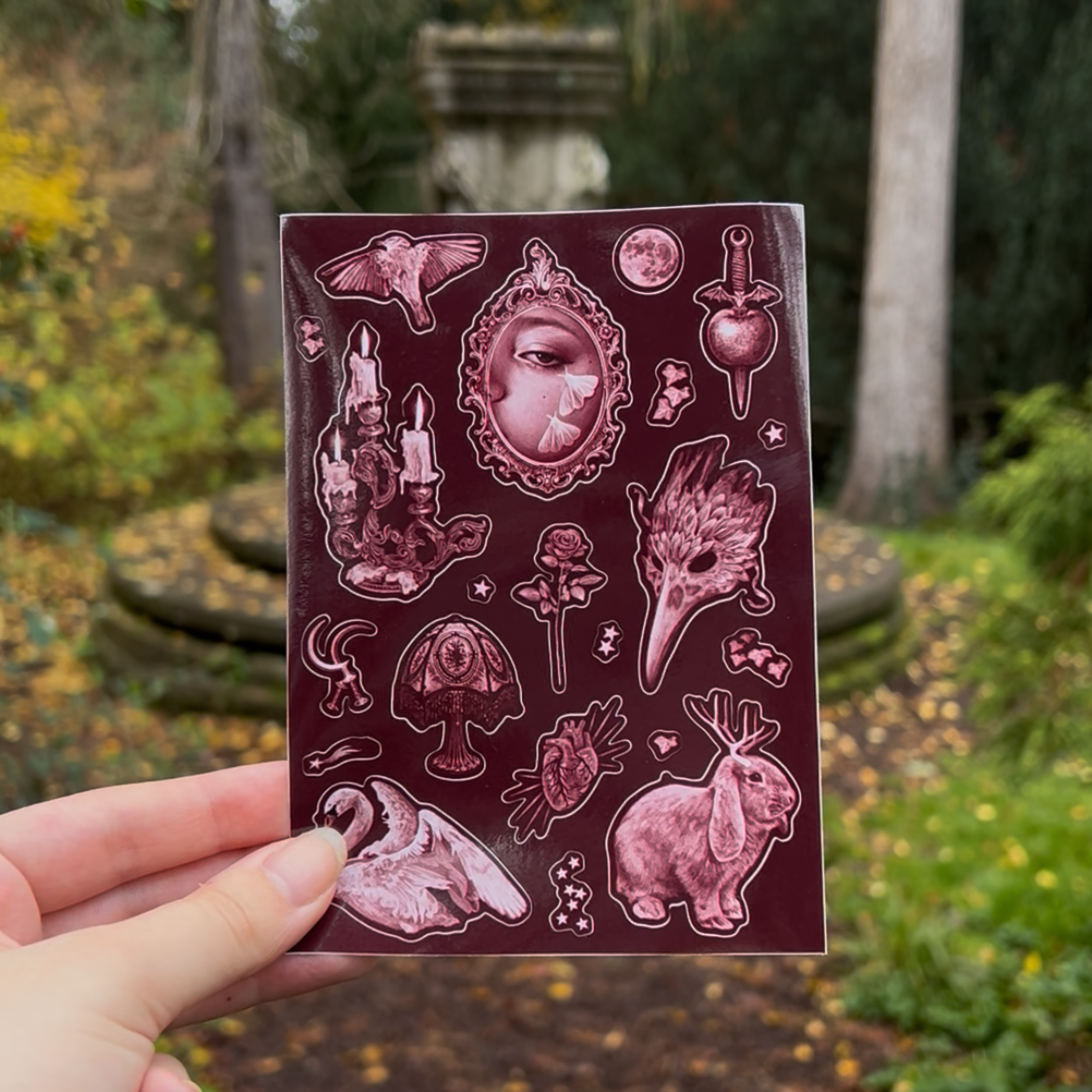 Dark Folklore - A6 Sticker Sheet - November Theme