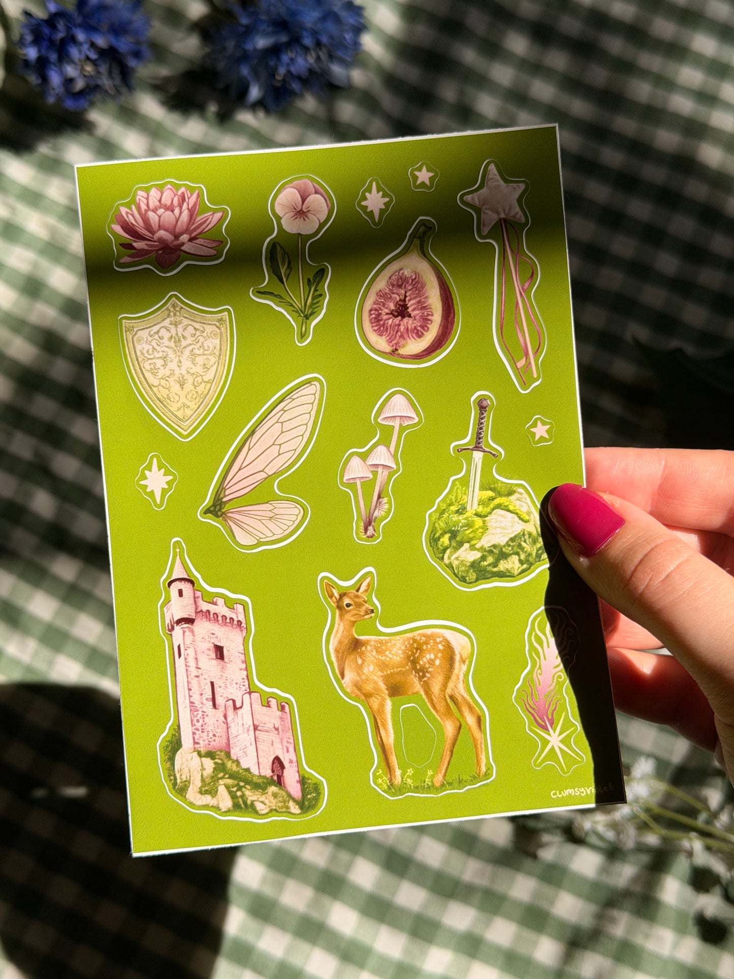 Fairy's Favourites - A6 vinyl sticker sheet