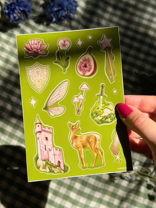 Fairy's Favourites - A6 vinyl sticker sheet