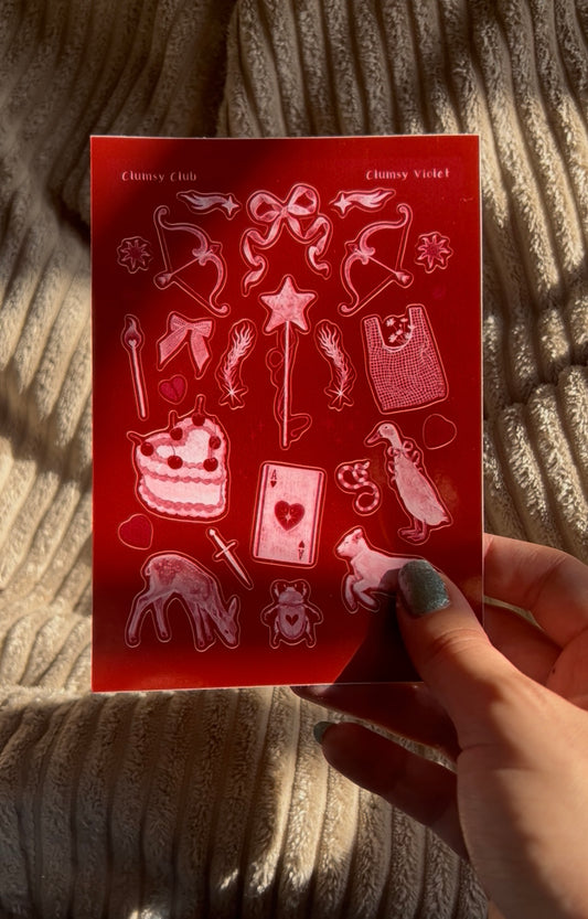 Picnic - A6 Vinyl Sticker Sheet - August theme
