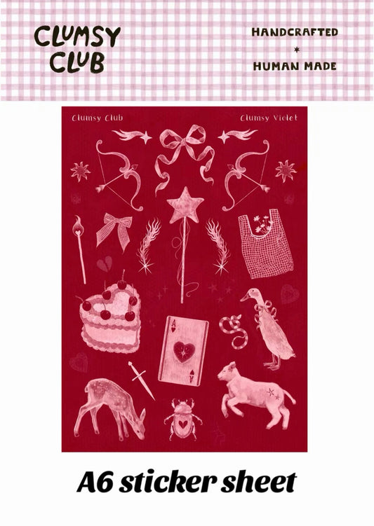 Picnic - A6 Vinyl Sticker Sheet - August theme