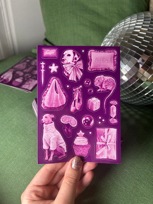 Sugar Plum - A6 Sticker Sheet - December Collection