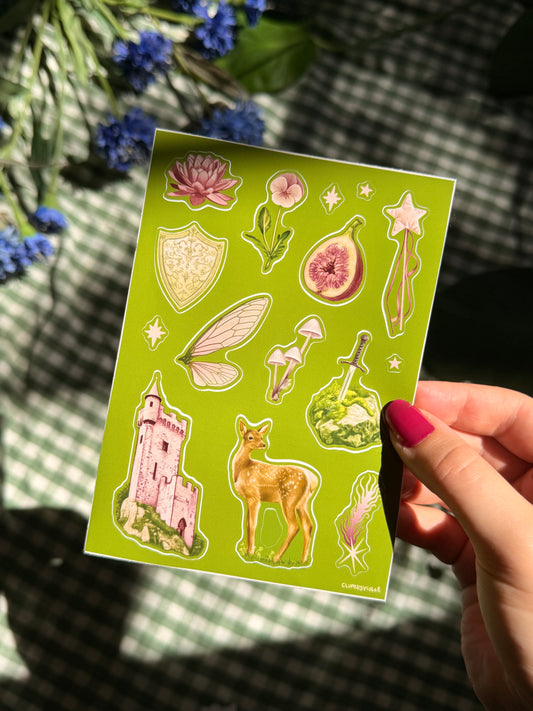 Fairy's Favourites - A6 vinyl sticker sheet